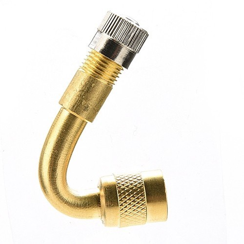 Van nối dài cong gập khuỷu tay - MÃ 1 - Đầu nối van dùng cho van lốp ôtô, xe máy bằng Đồng cứng, khỏe, chắc chắn