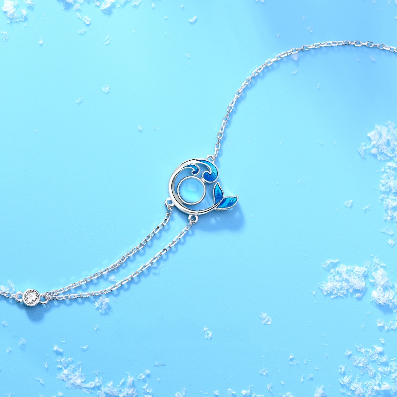 Vòng Đeo Tay Hình Đuôi Nàng Tiên Cá Bằng Epoxy Nhỏ Xinh Làm Quà Tặng Cho Bạn