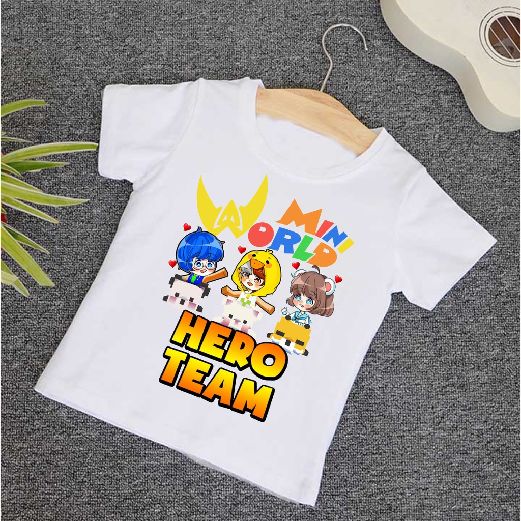 Áo Thun Hero Team Among us Cho Bé Trai Bé Gái Cực Chất