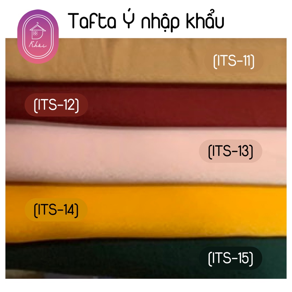 Vải Tafta Ý nhập khẩu chất siêu đẹp may váy, áo lên người cực sang