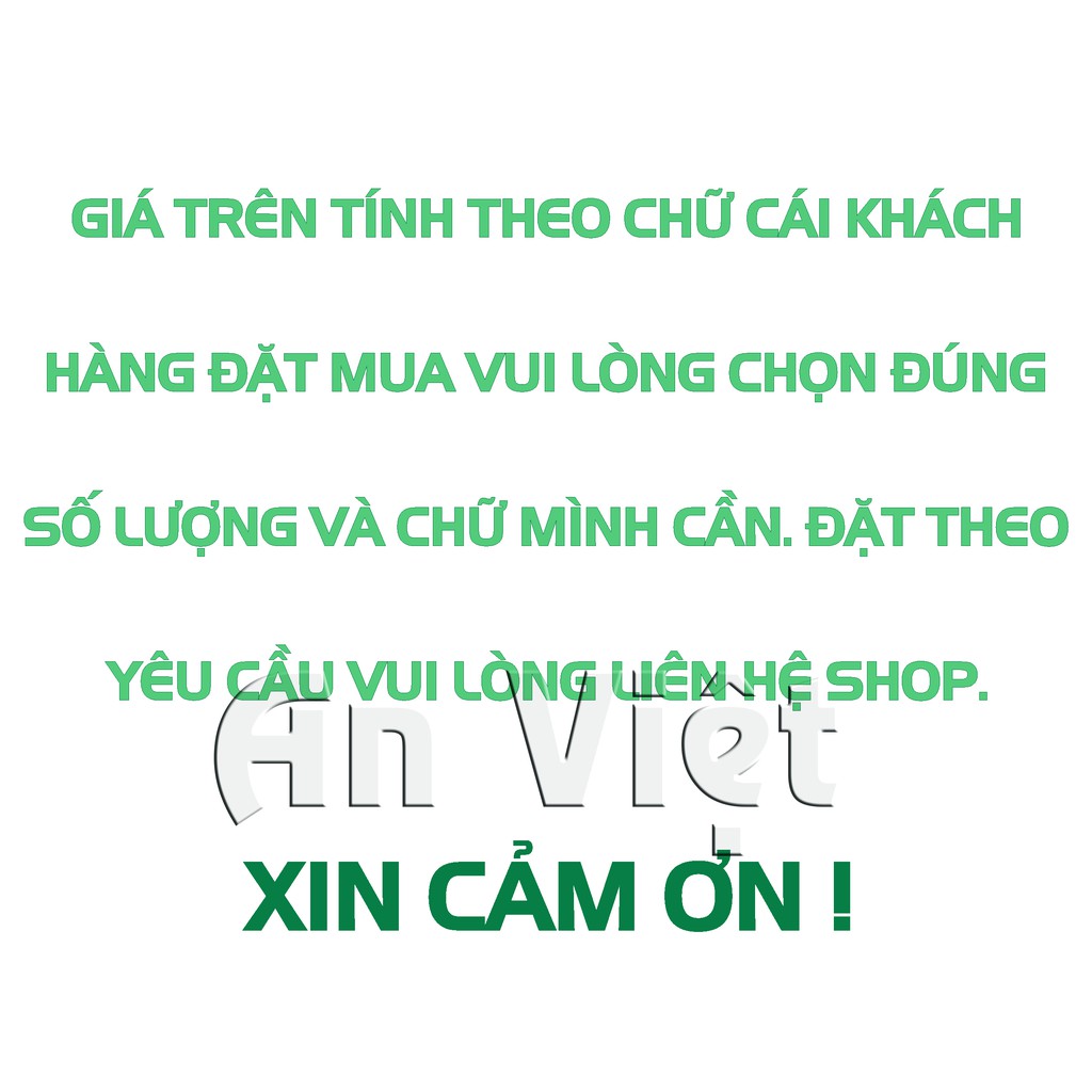 Chữ số từ A - Z, 0 - 9 dán nổi cao 3CM