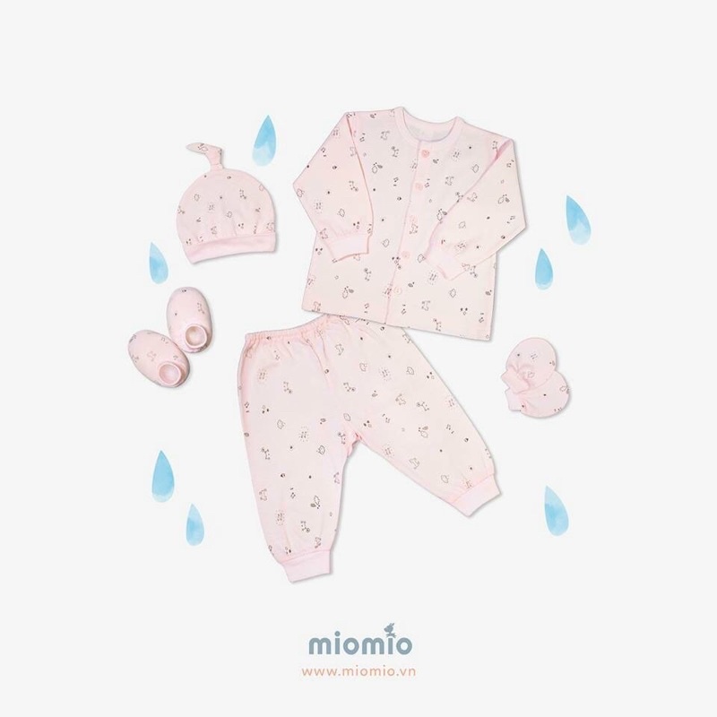 Bộ sơ sinh Miomio dài tay cotton mỏng [ CHÍNH HÃNG Mio Việt Nam ]