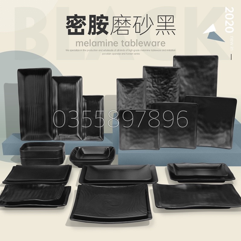 Đĩa bầu dục sâu kiểu Nhật 100% Melamine