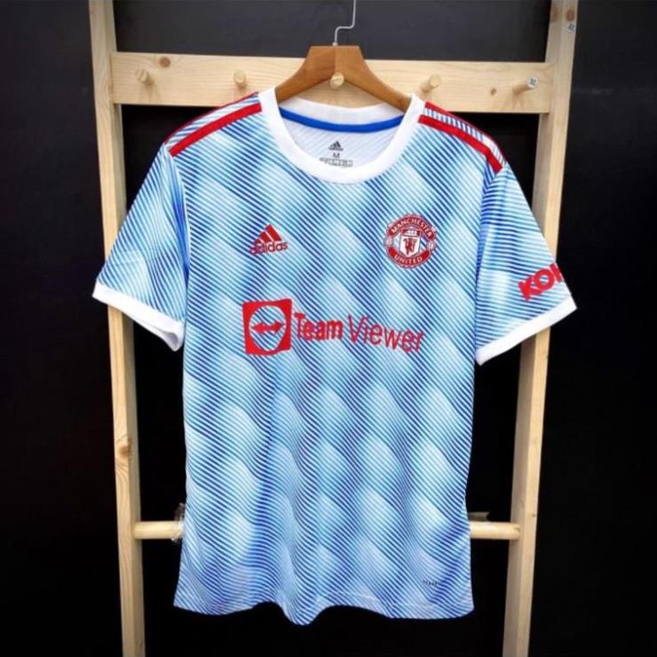 Bộ quần áo thể thao,áo bóng đá,đá banh CLB Manchester United sân khách(Mu) 2021- 2022 vải gai Thái,bản cao cấp nhất.