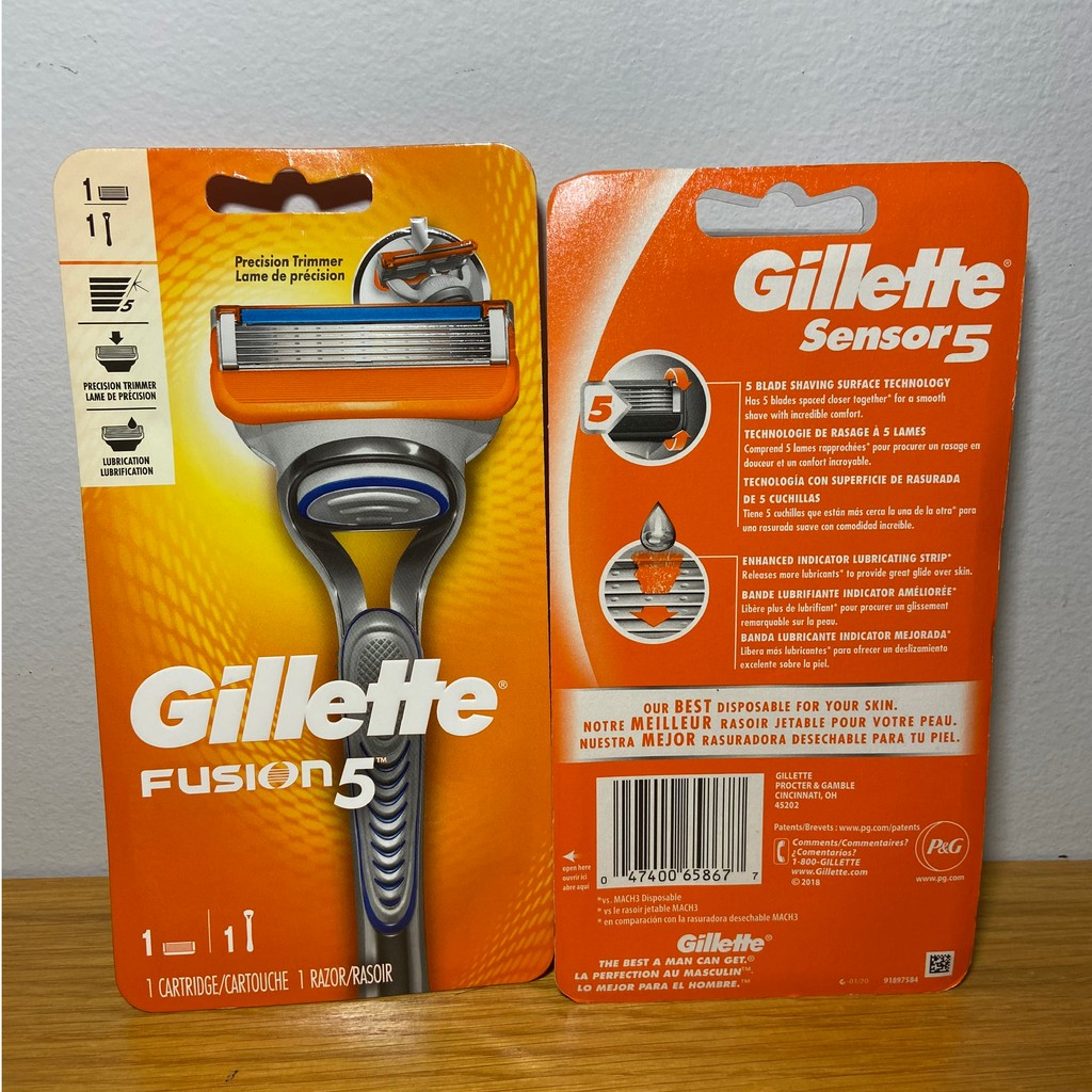 Dao cạo râu 5 lưỡi Gillette Fusion5 và Gillette Sensor 5 hàng xách tay Mỹ