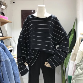 Áo Thun Sweater Kẻ Sọc Ngang( Hình Thật)