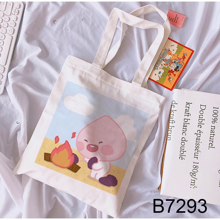 Túi vải in họa tiết xinh xắn dễ thương dành cho nữ