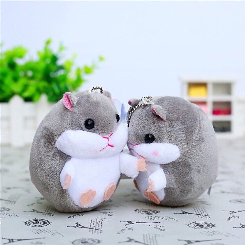 Móc Khoá -  Móc Balo/Túi Xách Chuột Hamster Nhồi Bông 12x5cm