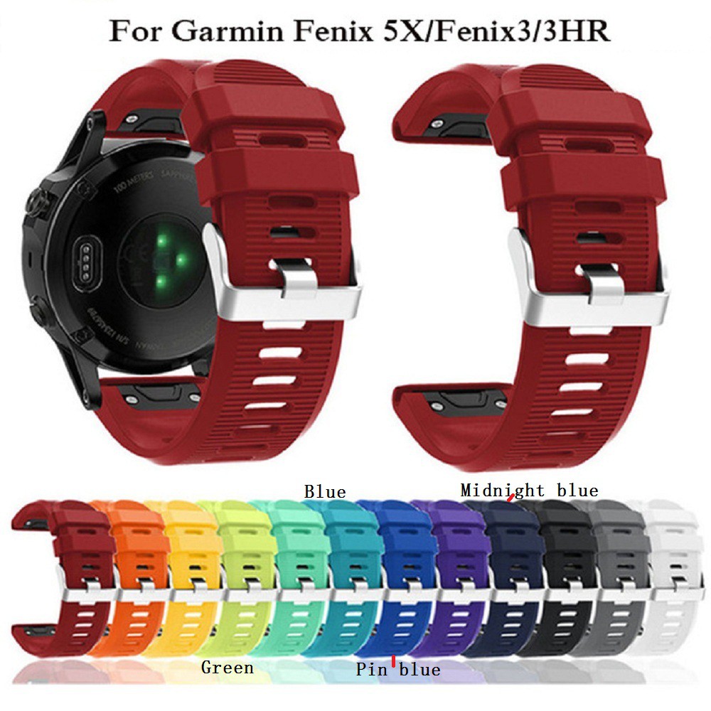 Dây silicon thay thế cho đồng hồ đeo tay Garmin Fenix 5X / 5X Plus / Fenix 3 / 3 HR / 6X