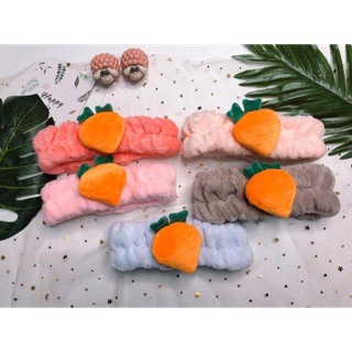 Băng đô cà rốt dễ thương, dùng khi trang điểm, rửa mặt