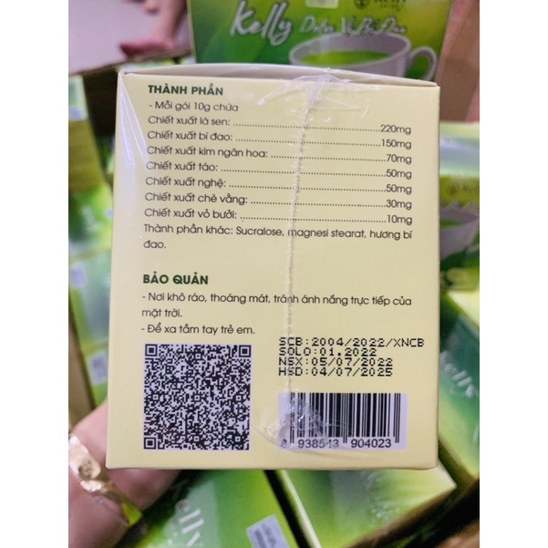 TRÀ BÍ ĐAO KELLY DETOX MẪU MỚI