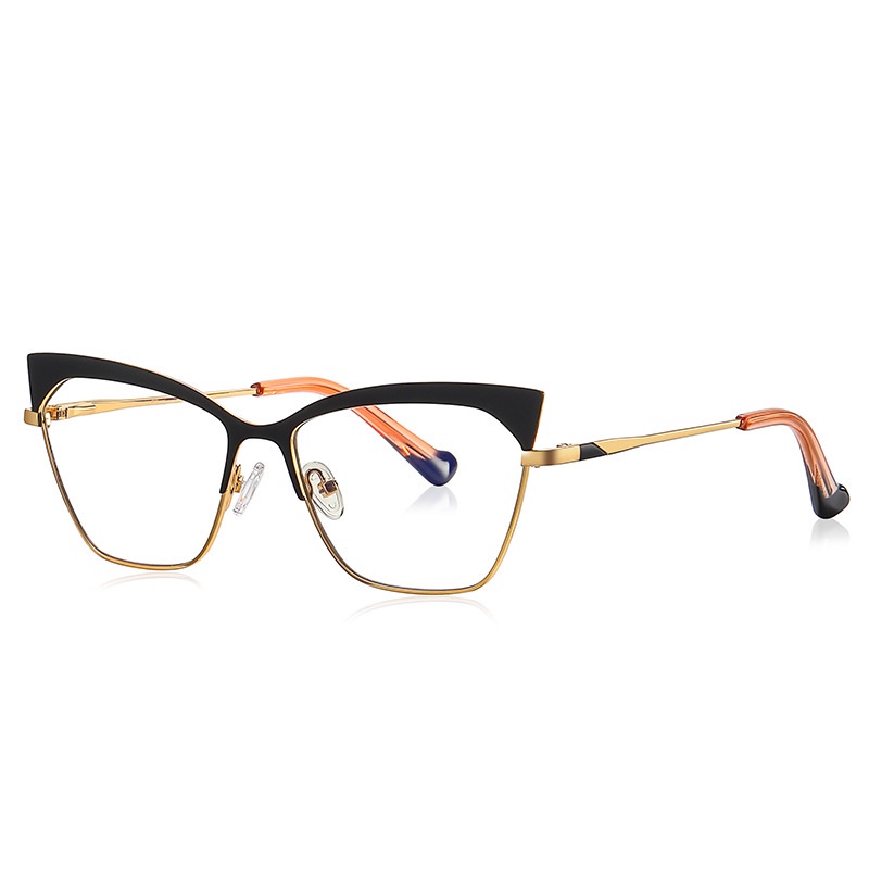 Mắt Kính TR90 Gọng Kim Loại Chống Ánh Sáng Xanh Thời Trang Cho Nữ