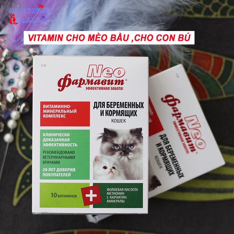 Neo - Vitamin mèo bầu ,mèo mới sinh (hàng Nga khuyên dùng)