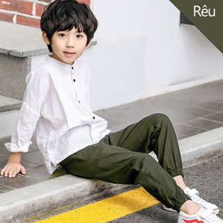Quần kaki Jogger dài bo ống GO KID cho bé 15-50 kg