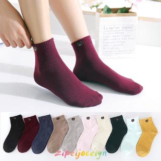 Vớ nữ dài thêu hình con gấu dễ thương