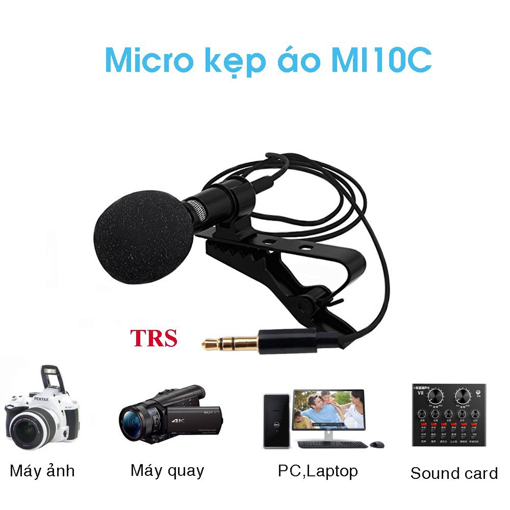 Micro kẹp áo dùng cho máy tính, máy gi âm, điện thoại,Camera hành trình, máy ảnh DSLR thu âm chuẩn- Chuyên nghiệp