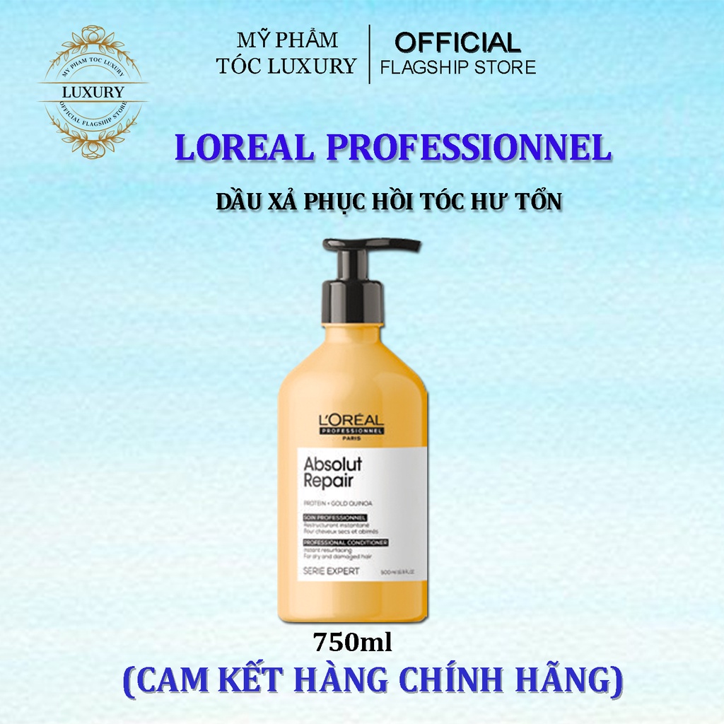 Dầu xả Loreal Professionnel phục hồi tóc hư tổn  ABSOLUTE REPAIR LIPIDIUM 750ml