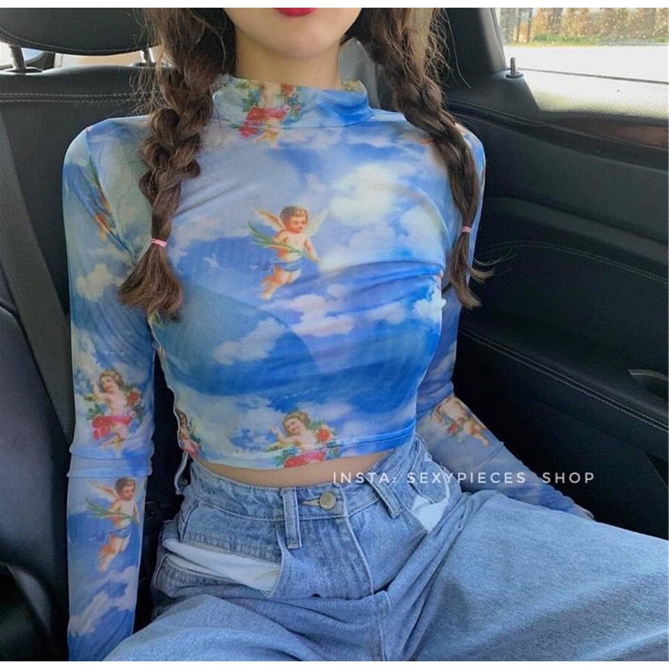 [Siêu Xinh] Áo Croptop Angel Siêu HOT