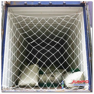 Lưới dù trắng chắn container 2.4 x 2.6m ô 15cm, lưới chắn container, lưới bảo vệ hàng hóa chắn cửa thùng, lưới chống rơi