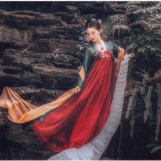 Hanfu female student super fairy costume long section Fengge Luan Chinese style daily fairy skirt improved ancient style Qi chest sleeve skirt