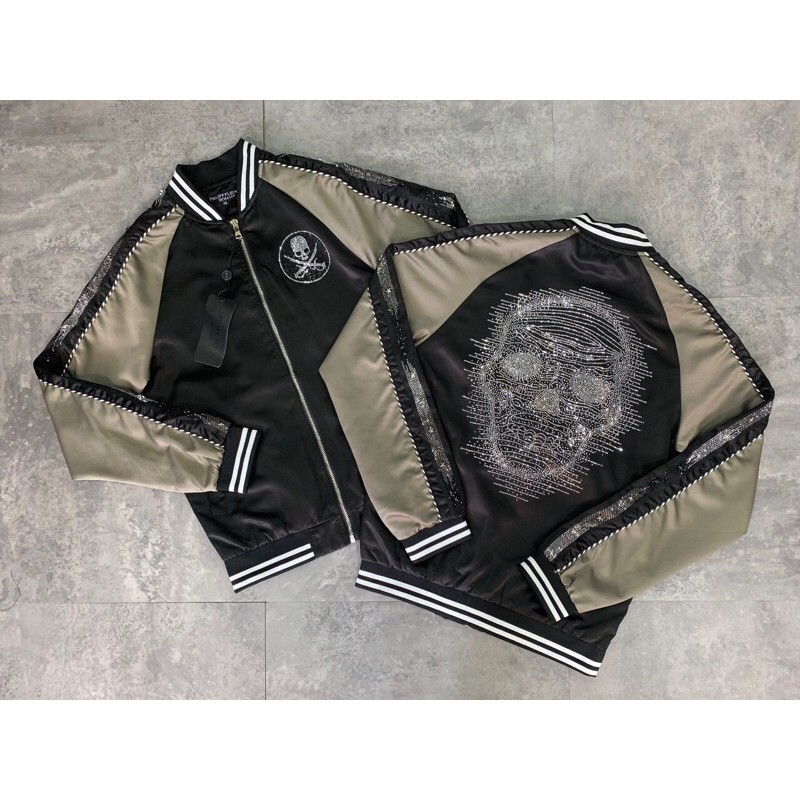 Áo khoác cổ Bomber đính đá CAO CẤP 2020