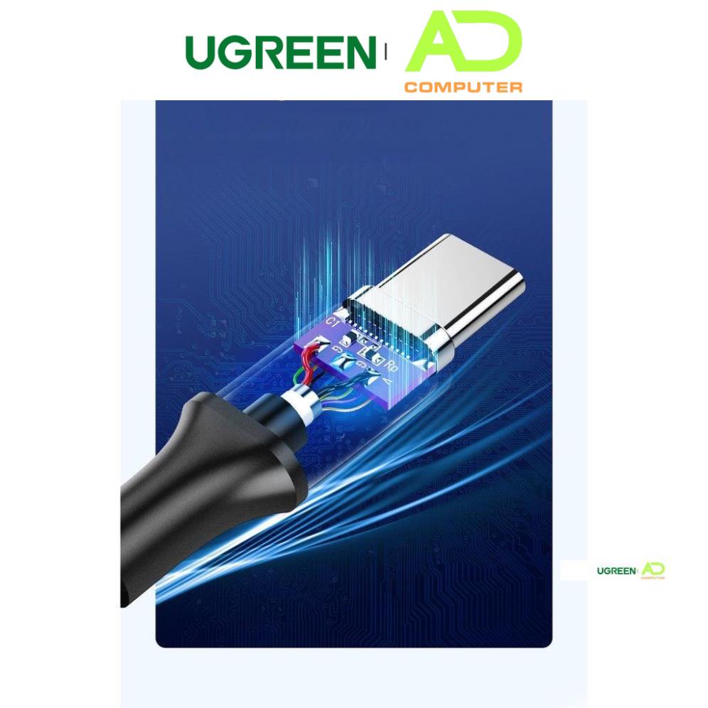 Dây cáp sạc và truyền dữ liệu tốc độ nhanh USB 3.0 sang USB type C, dòng 3A, dài 0.25-2m UGREEN US184