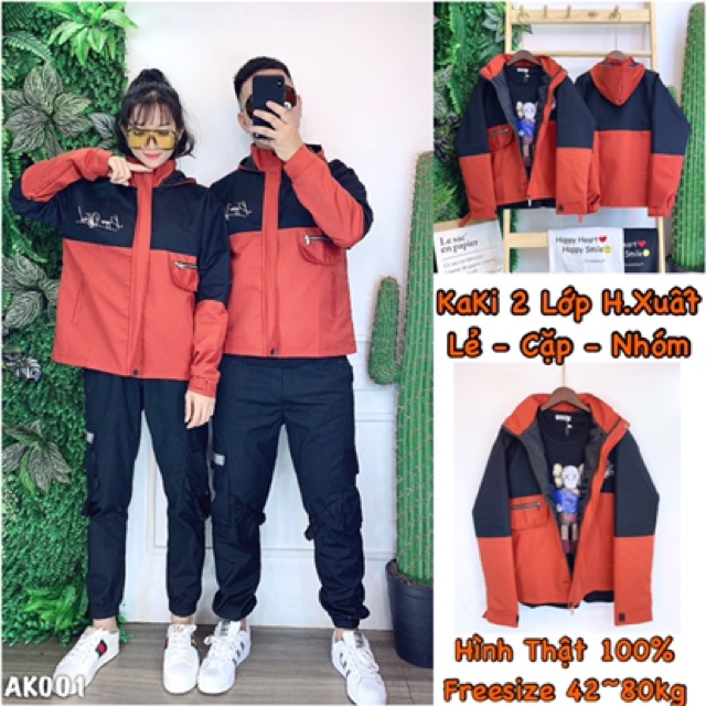 (Giá Xưởng) ABC Áo Khoác Kaki Cam Bomber Jacket (2Lớp) Siêu Đẹp (Video,Hình Thật)