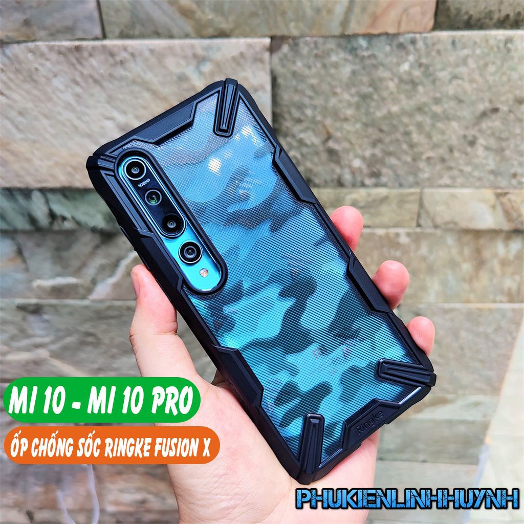 Xiaomi Mi 10, Mi 10 Pro_Ốp lưng chống sốc Ringke Fusion X chính hãng