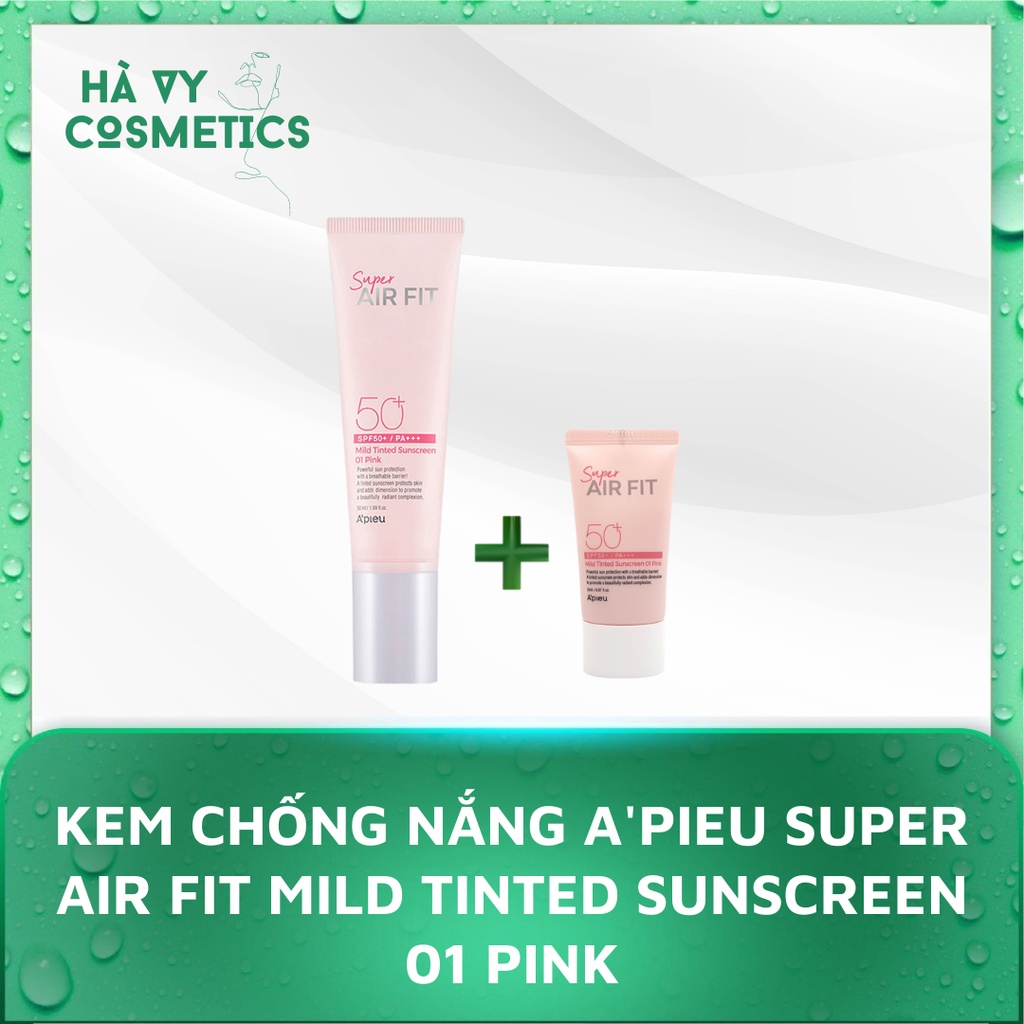 Kem chống nắng A'pieu Super Air Fit Mild Tinted Sunscreen 01 Pink
