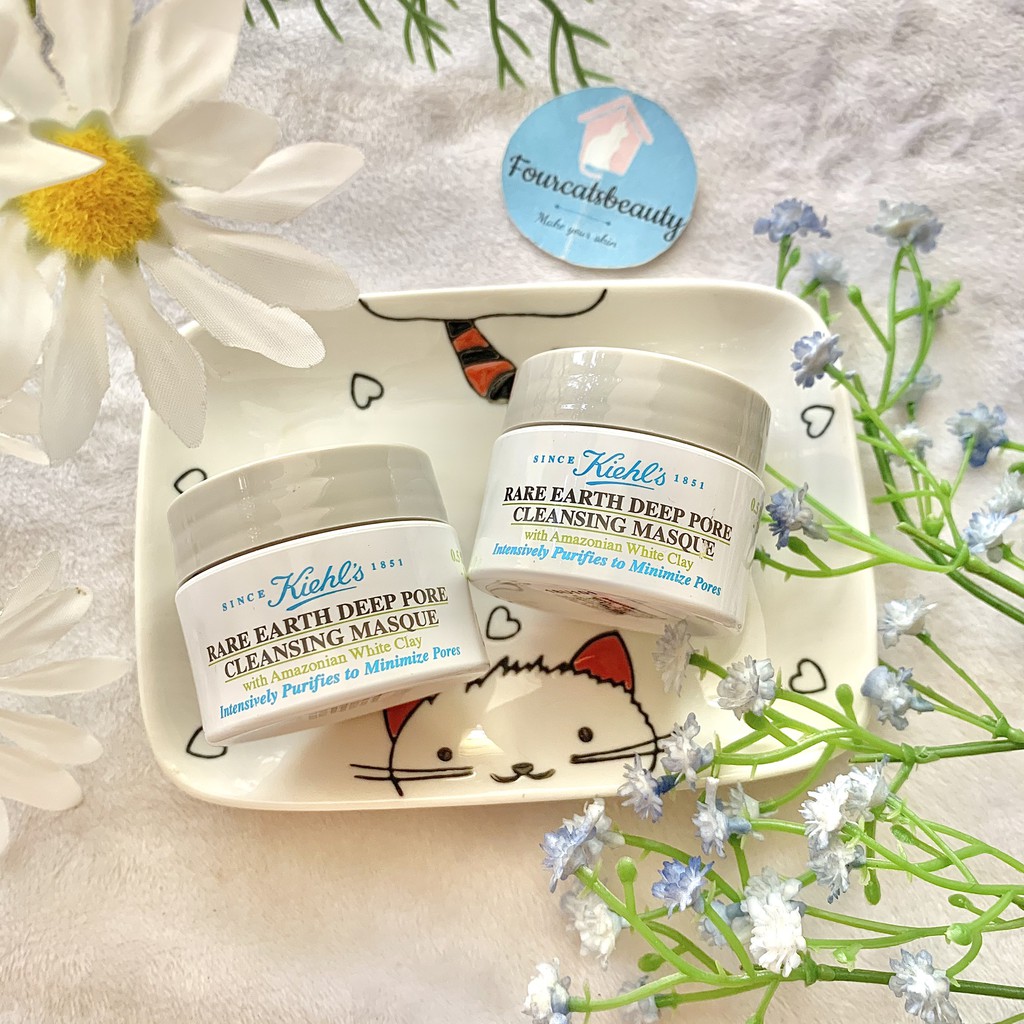 Mặt Nạ Đất Sét Làm Sạch Sâu, Se Khít Lỗ Chân Lông Kiehl's Rare Earth Deep Pore Cleansing Masque White Clay 14ml