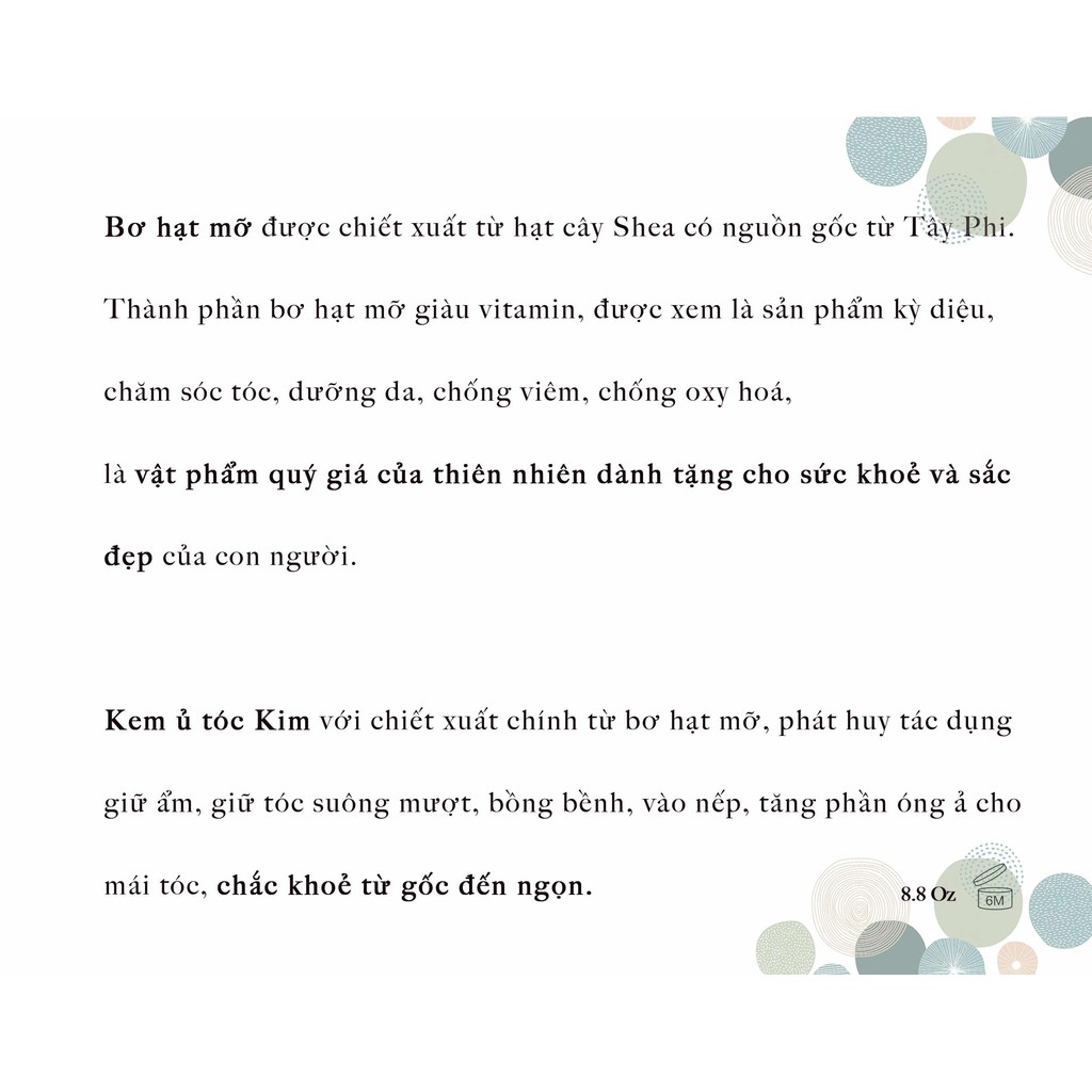 Kem xả bơ hạt mỡ 250g thuần thiên nhiên 🌸 Dưỡng tóc suông mềm, phục hồi hư tổn 🌸Thiên nhiên, hiệu quả lâu dài