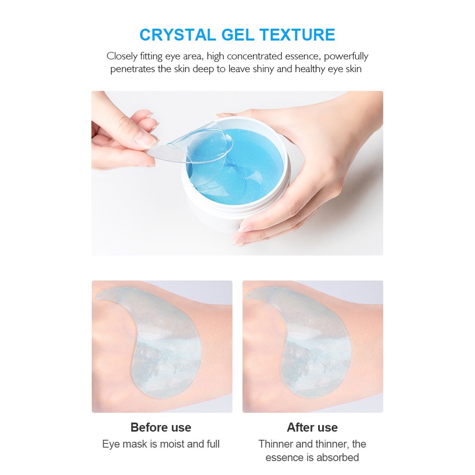 [Hàng mới về] Mặt Nạ Mắt Hyaluronic Acid Loại Bỏ Quầng Thâm Chống Nếp Nhăn Làm Săn Chắc Da Vibrant Glamor