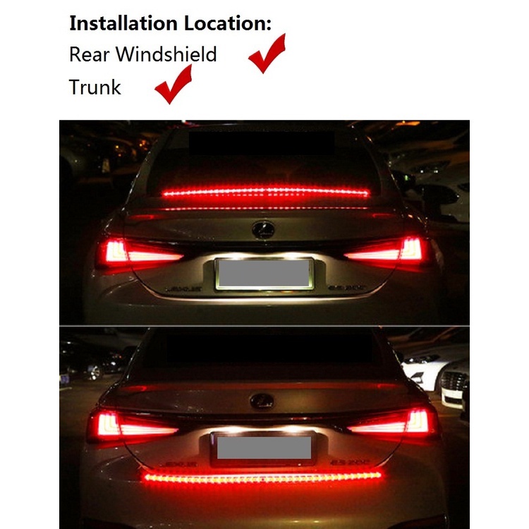 Dây Đèn Led 1m 1.5m 2m 12V 24V Chống Thấm Nước Với Hai Chế Độ Chiếu Sáng Dành Cho Xe Hơi