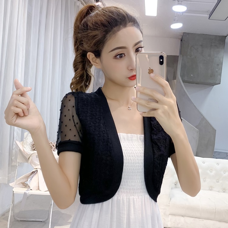 Hàng Mới Về Áo Khoác Chiffon Ren Ngắn Tay Chống Nắng Thời Trang Mùa Hè Cho Nữ