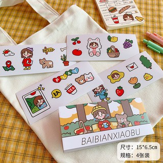 Set Sticker 4 Tấm Dán Trang Trí cô gái