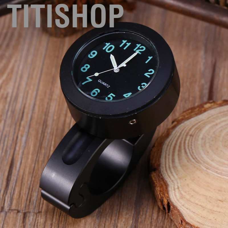 1 Đồng Hồ Chống Nước Gắn Tay Lái Xe Mô Tô 7 / 8 "- 1" Màu Đen