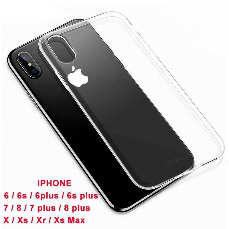 Ốp Lưng Iphone Silicon Siêu Mỏng Trong Suốt