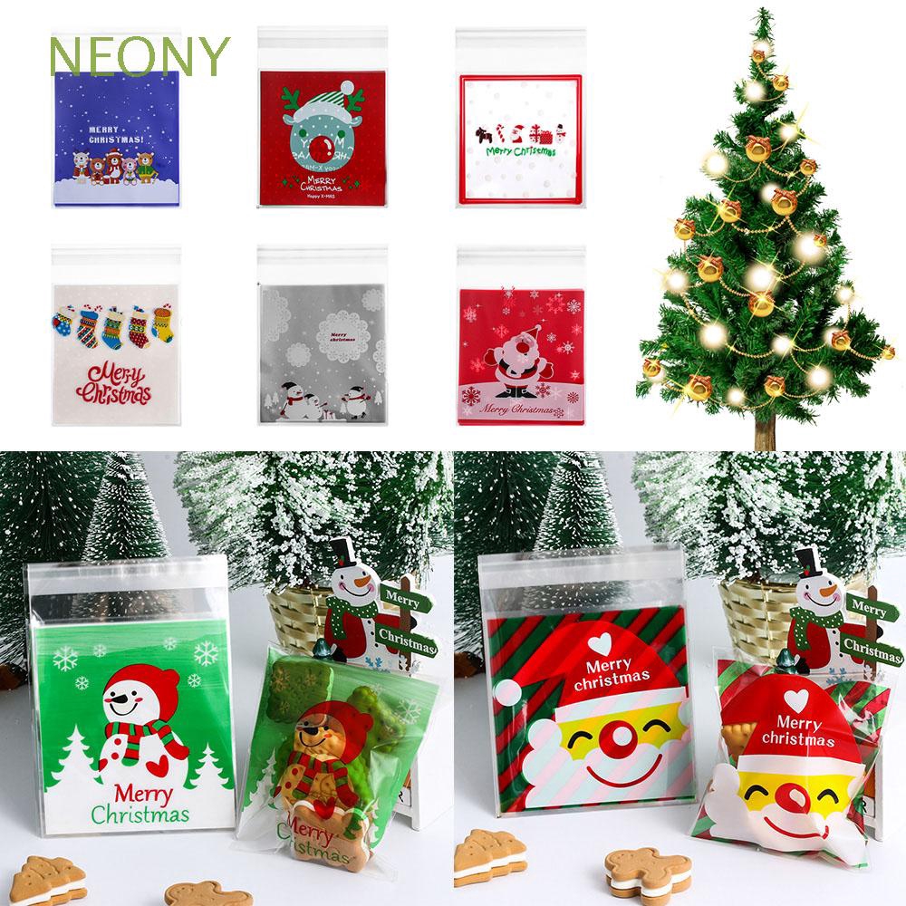 Bộ 10 túi đựng bánh kẹo phong cách Giáng Sinh dễ thương cho trẻ em