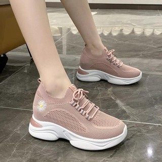 Giày thể thao nữ độn đế 7cm ✨HÀNG HOT-FREESHIP✨giày thể thao nữ vải  lưới co giãn cực êm, cực thoáng