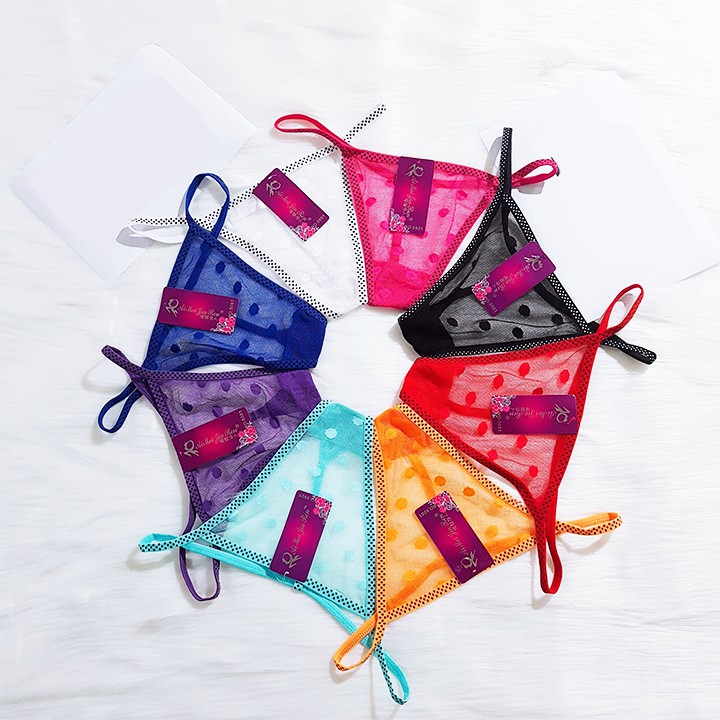 Quần lọt khe nữ ren lưới sexy, quần chip siêu mỏng freesize xì lip xuyên thấu gợi cảm