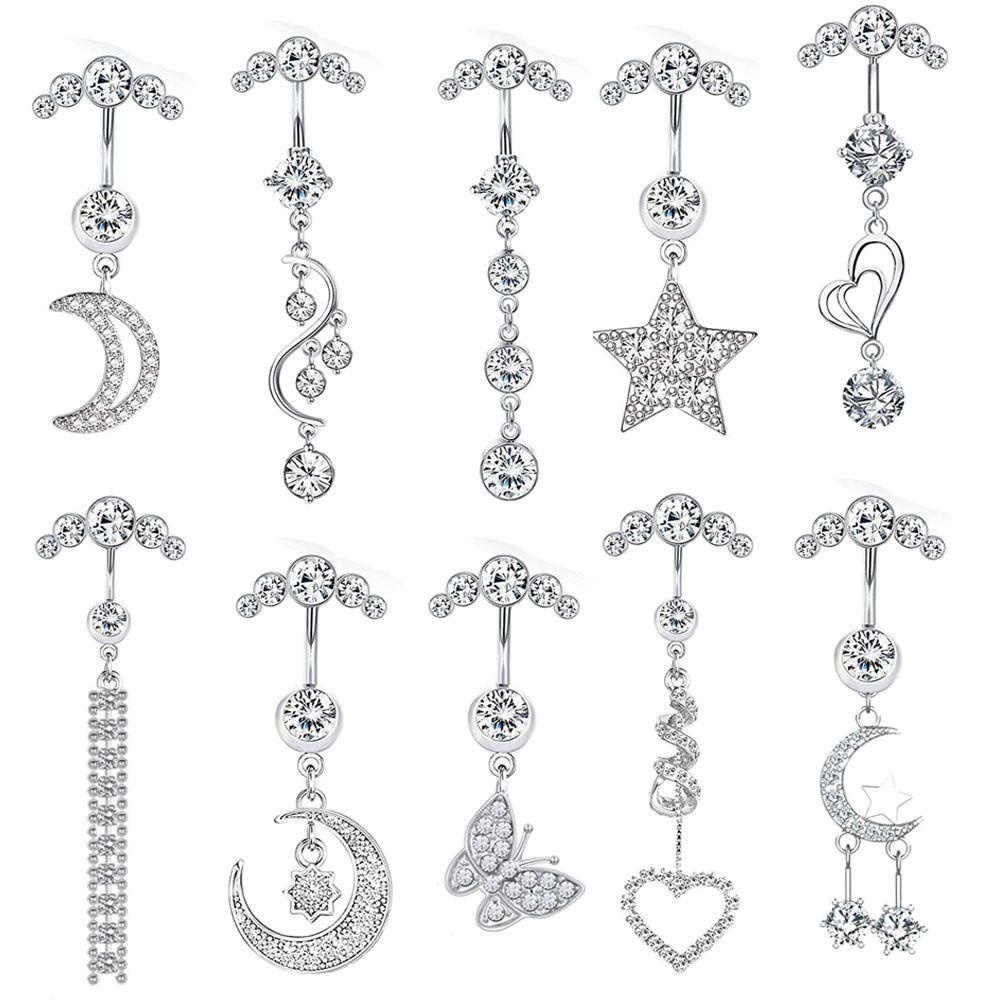 Khuyên Rốn Đính Đá Lấp Lánh Thời Trang