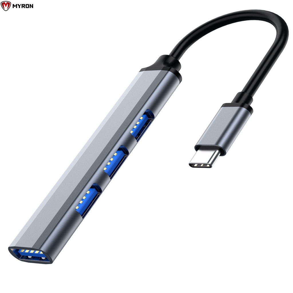 Bộ chia 4 cổng USB 3.0 tốc độ cao bằng hợp kim nhôm cho bàn phím và chuột máy tính