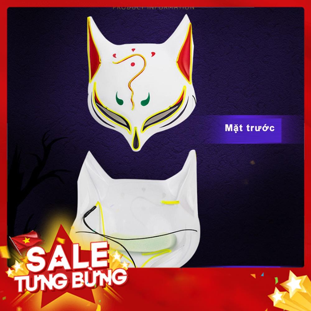 Mặt Nạ Phát Sáng Hình Cáo, Mặt Nạ Hồ Ly sử dụng pin để phát sáng đèn LED, Đồ Chơi Halloween MSP44263