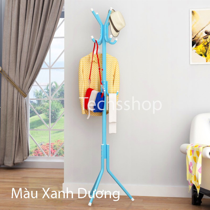 Cây Treo Quần Áo Nón Mũ Túi Xách Bằng Sắt Có 12 Nhánh Treo Tiện Lợi Trong Nhà Cao 175cm