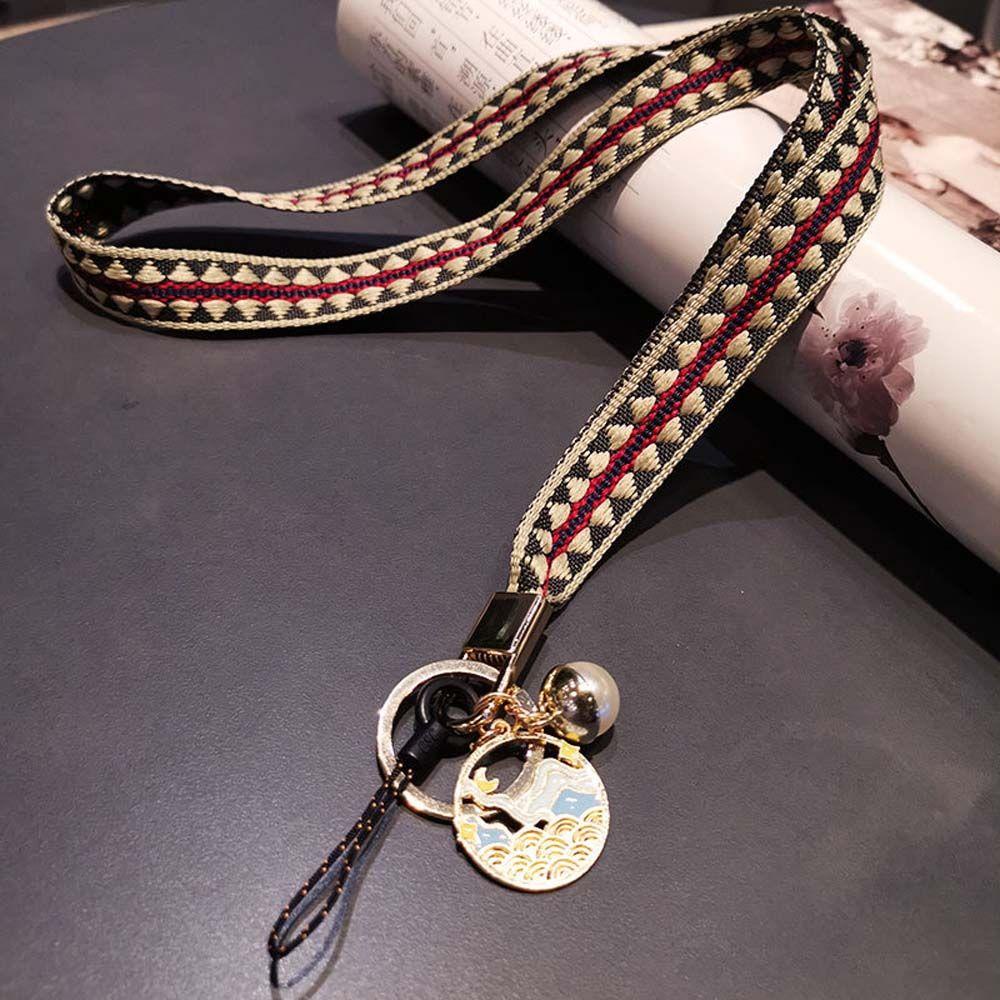 Dây Đeo Điện Thoại / Ví Đựng Thẻ ID Chống Thất Lạc Dạng Bện Phong Cách Vintage