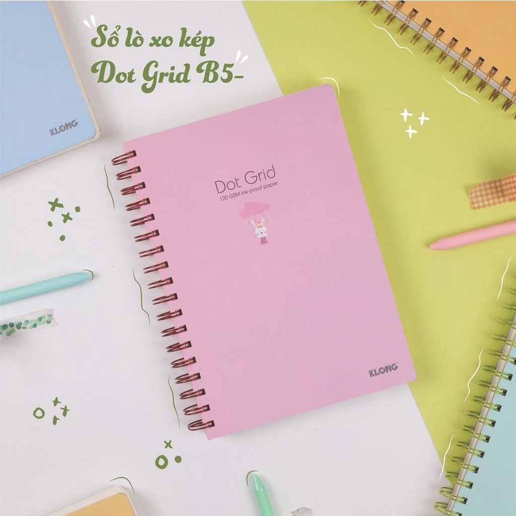 Sổ chấm Klong viết thư pháp calligraphy - Bulletjournal giấy dày xịn hàng chính hãng