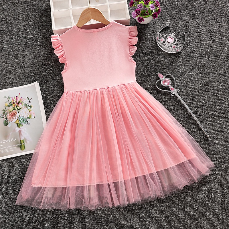 Váy bé gái kiểu cánh tiên công chúa Elsa cho bé gái 2-7 tuổi