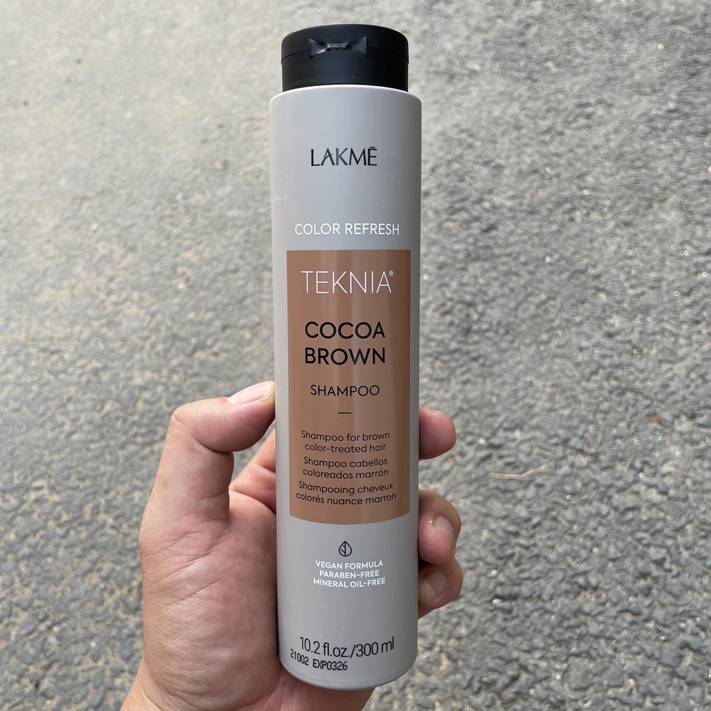 Bộ Dầu gội và Kem hấp dành cho tóc màu Nâu Cocoa Brown Teknia Lakme 300ml/250ml ( New 2022 )
