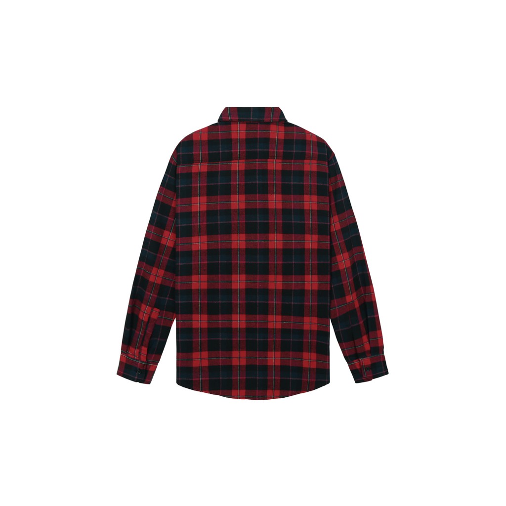 Áo Sơ Mi Flannel Màu Đỏ Sọc Vàng
