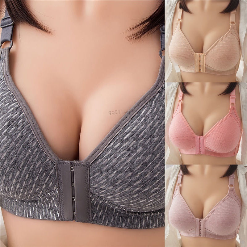 Áo ngực mỏng cài nút trước cỡ lớn không gọng thép chống chảy xệ hiệu quả